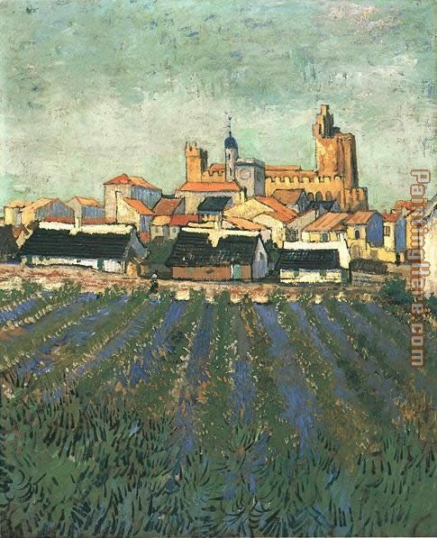 Vue de Saintes Maries 1888 painting - Vincent van Gogh Vue de Saintes Maries 1888 art painting